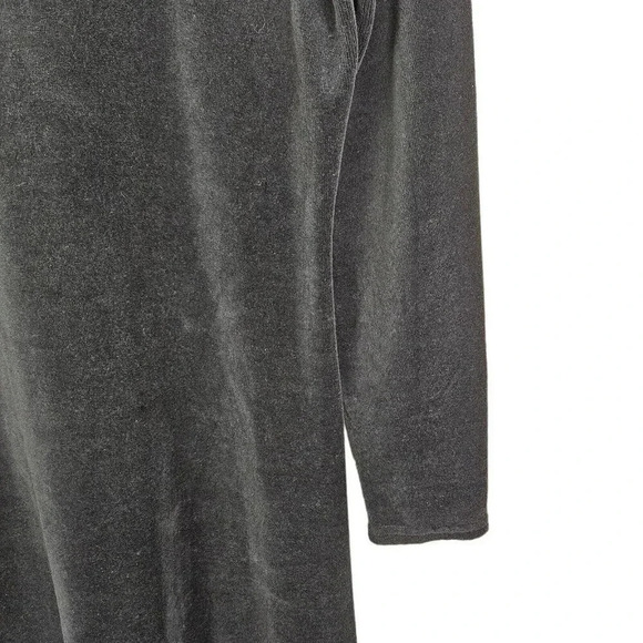 Vintage Y2K Velvet Dress Size Medium Modest Velour Long Sleeve‎ Black - Picture 5 of 7